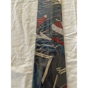 New Vintage Dead Stock 1980’s Claude Montana 100% Silk Blue Retro Absract Tie